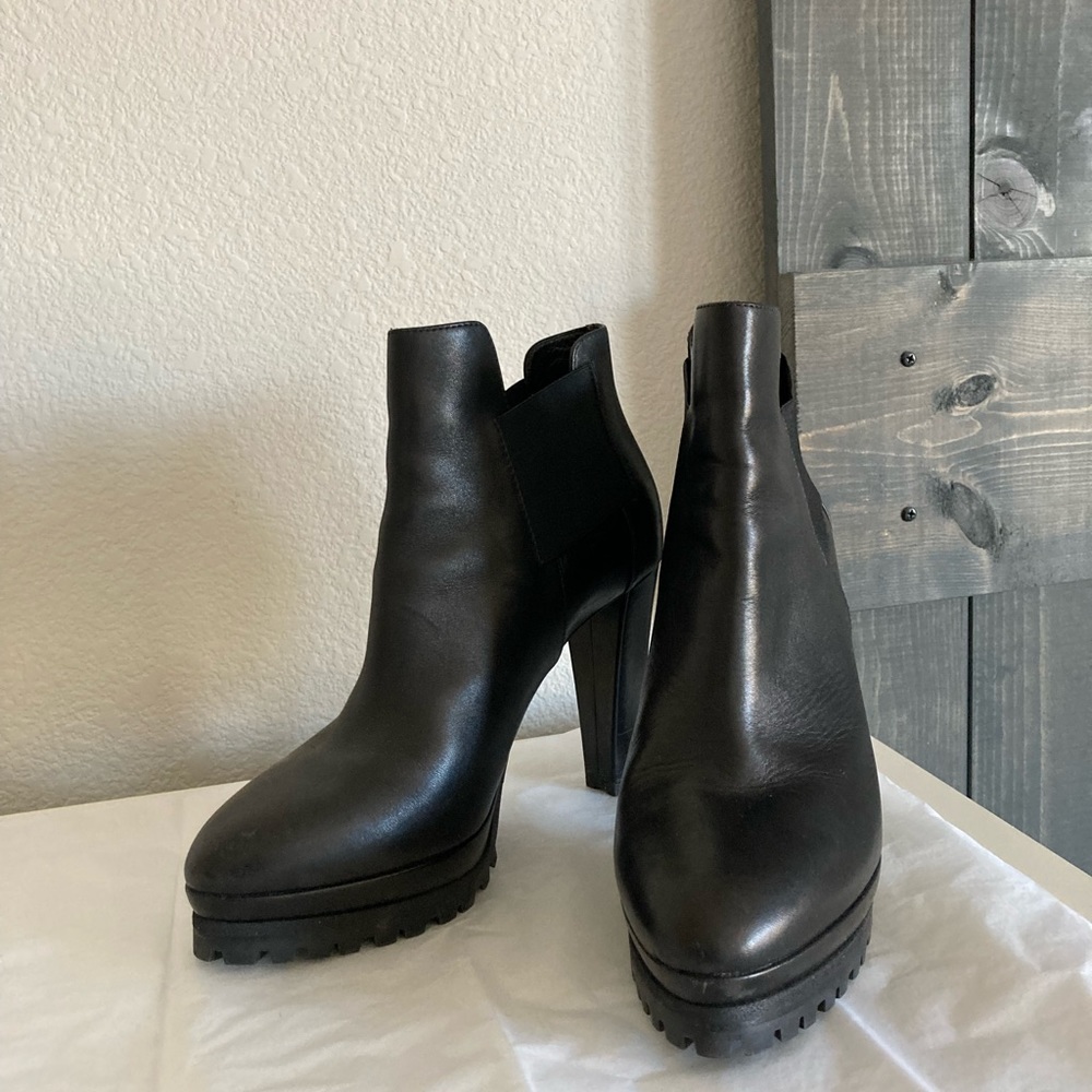 All Saints Sarris Black Calf Boot